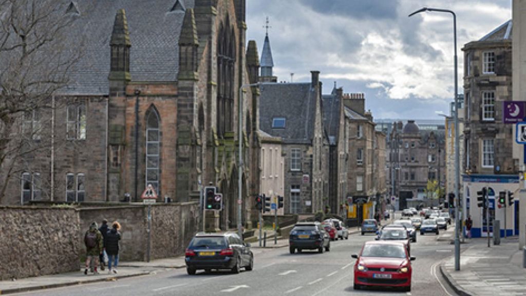 Driving slow in town